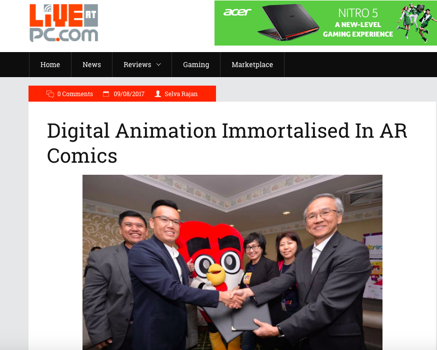 DIGITAL ANIMATION IMMORTALISED IN AR COMICS - Article