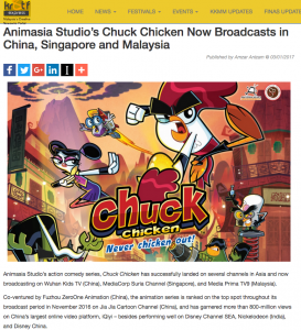 ANIMASIA STUDIO’S CHUCK CHICKEN NOW BROADCASTS IN CHINA, SINGAPORE AND MALAYSIA - Article